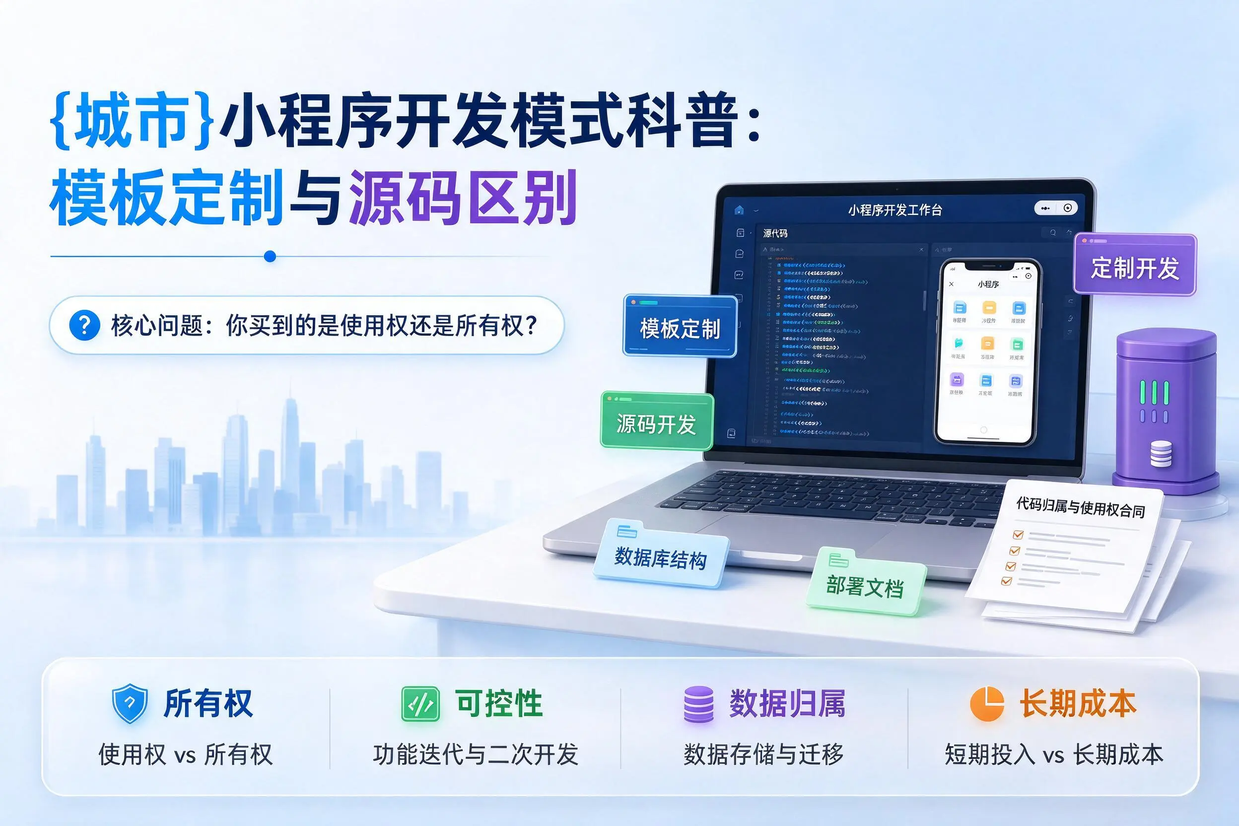 苏州小程序开发模式科普:模板定制与源码区别