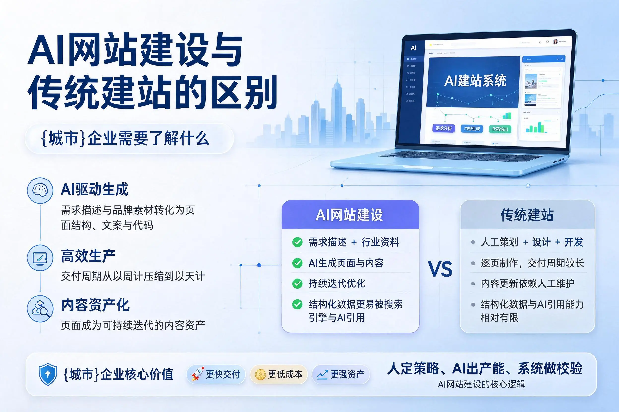 AI网站建设与传统建站的区别，苏州企业需要了解什么