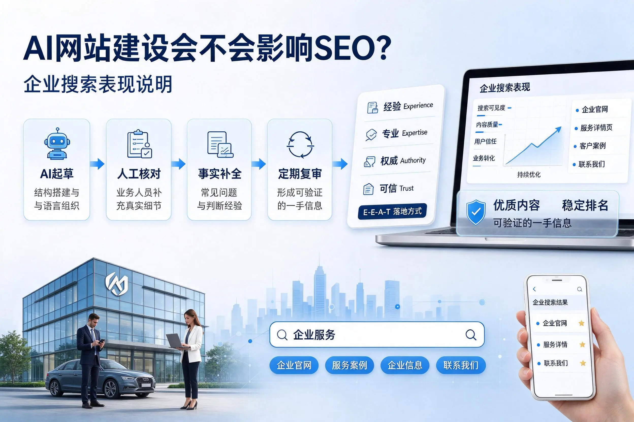 AI网站建设会不会影响SEO?苏州企业搜索表现说明
