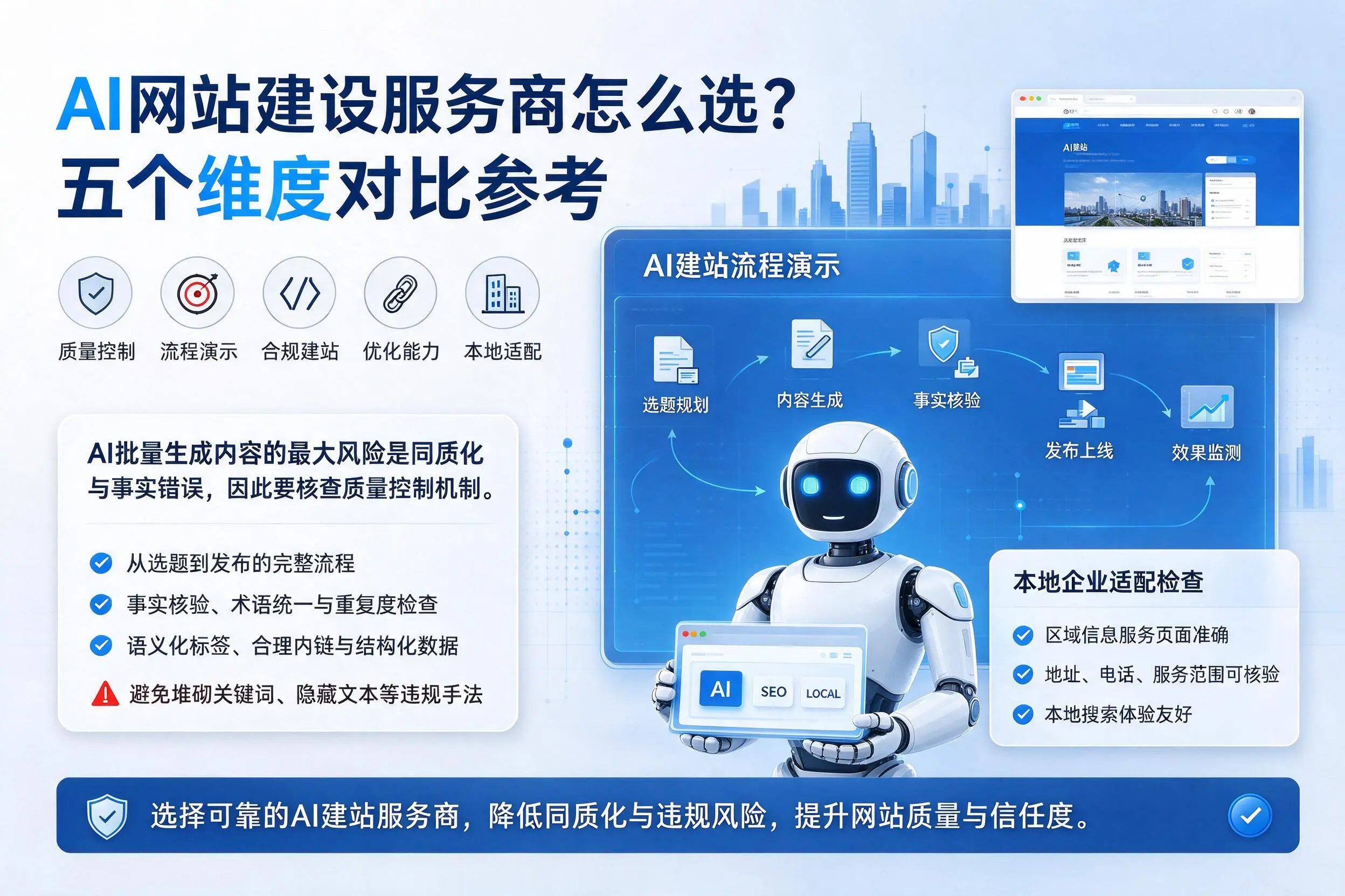 苏州AI网站建设服务商怎么选？五个维度对比参考