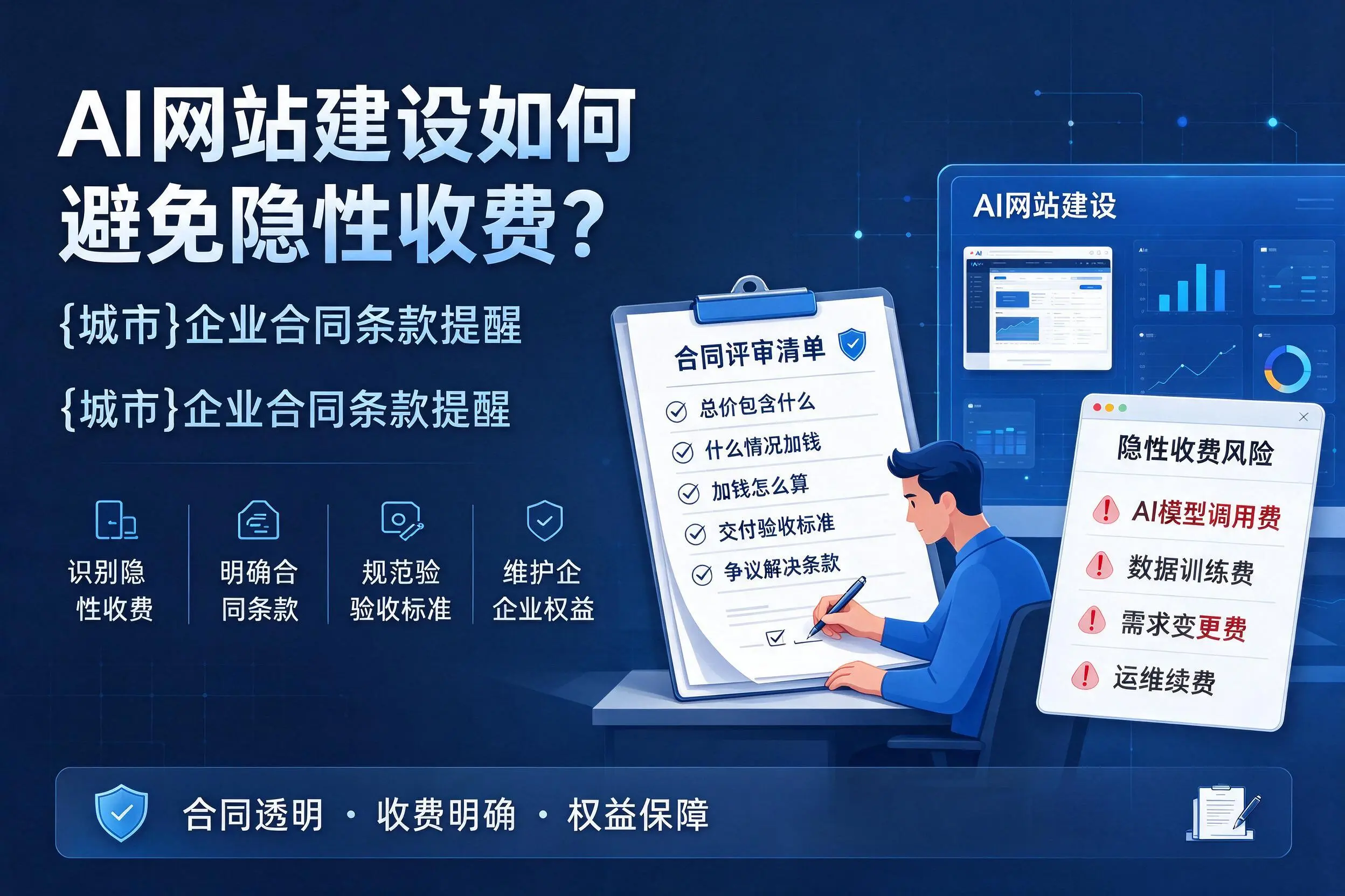 AI网站建设如何避免隐性收费？苏州企业合同条款提醒